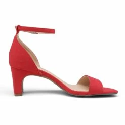 Square Toe Chunky Heel Sandals RED -DREAM PAIRS Sales 3 25