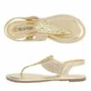 Elastic Gladiator Flat Sandals GOLD -DREAM PAIRS Sales 3 35