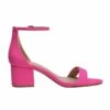 Chunky Low Heel Pump Sandals FUCHSIA SUEDE 1 Chunky Low Heel Pump Sandals FUCHSIA SUEDE -DREAM PAIRS Sales 3 42