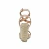 Open Toe Espadrille Platform Wedge Sandals NUDE SUEDE -DREAM PAIRS Sales 3 74