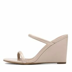 Square Toe Double Wedge Sandals NUDE -DREAM PAIRS Sales 3 80