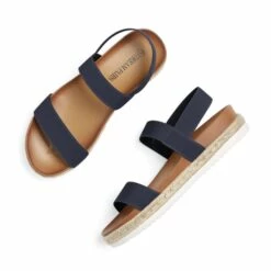 Open Toe Strap Espadrille Platform Sandals NAVY -DREAM PAIRS Sales 3 81