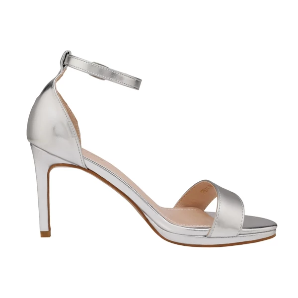 High Heel Pump Sandals SILVER PU 5 High Heel Pump Sandals SILVER PU - Image 3