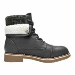 Low Heel Lace Up Ankle Boots GREY