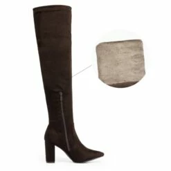 Thigh High Fashion Boots COFFEE -DREAM PAIRS Sales 4 107