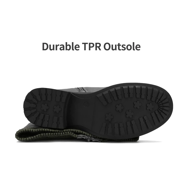 Wide Calf Knee High Boots GREY 5 Wide Calf Knee High Boots GREY - Image 3