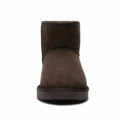Faux Fur Ankle Snow Boots BROWN