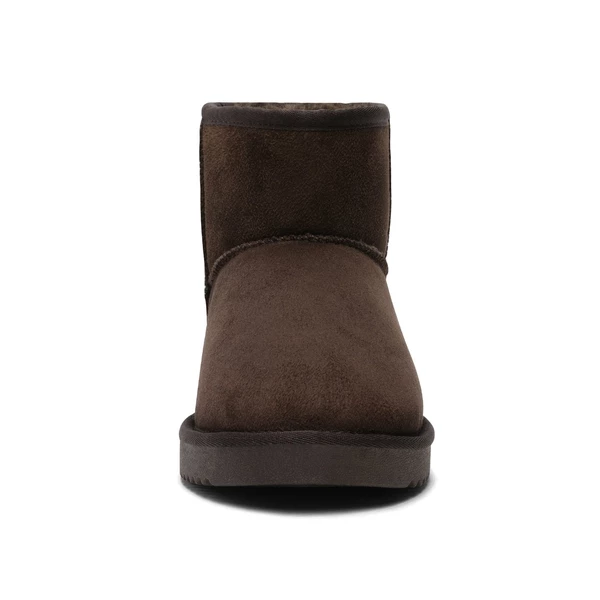 Faux Fur Ankle Snow Boots BROWN 3 Faux Fur Ankle Snow Boots BROWN