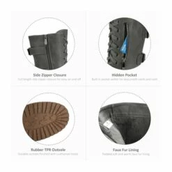 Utilitarian Ankle Mid Calf Combat Boots GREY -DREAM PAIRS Sales 4 135