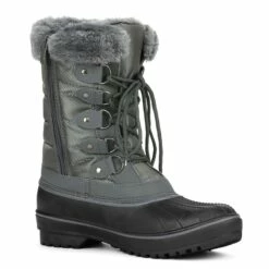 Lace Up Walking Snow Boots GREY -DREAM PAIRS Sales 4 143