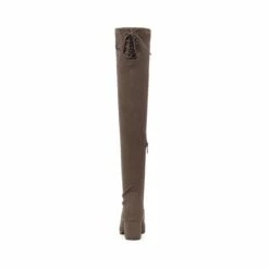 Laurence Chunky Heel Thigh High Boots KHAKI -DREAM PAIRS Sales 4 151