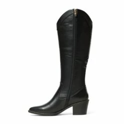 Montana Pointed Toe Knee High Boots BLACK PU -DREAM PAIRS Sales 4 152