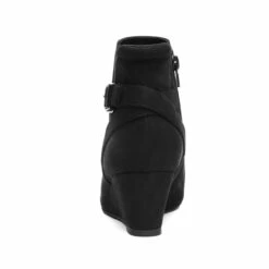 Pointed Toe Wedge Heel Ankle Booties BLACK -DREAM PAIRS Sales 4 159