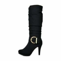 Dream Pairs Women's Winter High Heel Knee High Boots BLACK -DREAM PAIRS Sales 4 169