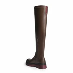 Thigh High Over The Knee Boots BROWN PU -DREAM PAIRS Sales 4 172