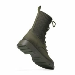 Knitted Leather Combat Ankle Boots DARK GREEN 12 Knitted Leather Combat Ankle Boots DARK GREEN -DREAM PAIRS Sales 4 173