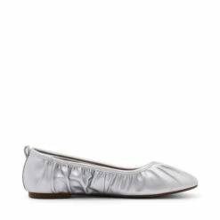 Pleated Round Toe Ballet Flats SILVER 12 Pleated Round Toe Ballet Flats SILVER -DREAM PAIRS Sales 4 183