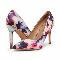 Stiletto Pointed Toe Pumps FLORAL