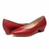 Low Heel Chunky Pump Shoes RED PU -DREAM PAIRS Sales 4 199