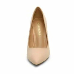 Pointed Toe High Heel Pump Shoes NUDE SUEDE -DREAM PAIRS Sales 4 200