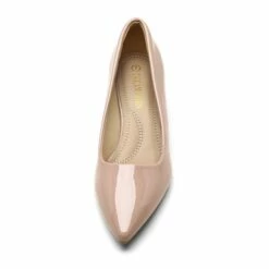 Kitten Heel Pointed Toe Pumps NUDE PAT -DREAM PAIRS Sales 4 215