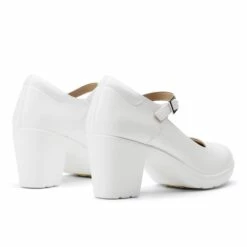 [Stand All Day Pumps] Edenia Round Toe Mary Jane Pumps WHITE -DREAM PAIRS Sales 4 218
