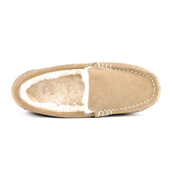 Faux Fur Moccasin Slippers SAND 3 Faux Fur Moccasin Slippers SAND