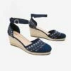 Closed Toe Espadrille Wedges NAVY -DREAM PAIRS Sales 4 33