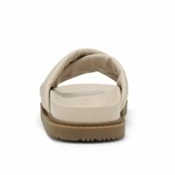 Open Toe Crisscross Slide Flat Sandals BEIGE WHITE 10 Open Toe Crisscross Slide Flat Sandals BEIGE WHITE -DREAM PAIRS Sales 4 59