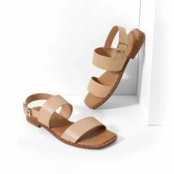 Front Page 34 Casual Open Toe Flat Sandals NUDE
