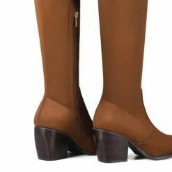 Pointed Toe Thigh High Boots BROWN SUEDE 9 Pointed Toe Thigh High Boots BROWN SUEDE -DREAM PAIRS Sales 5 101