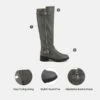 Wide Calf Knee High Riding Boots GREY -DREAM PAIRS Sales 5 119