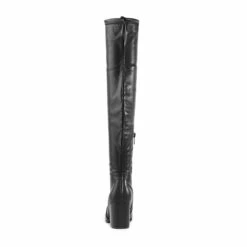 Over The Knee Block Heel Boots BLACK PU -DREAM PAIRS Sales 5 124