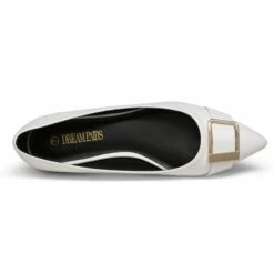 Comfortable Pointed Toe Slip-On Ballet Flats WHITE -DREAM PAIRS Sales 5 145