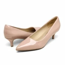Kitten Heel Pointed Toe Pumps NUDE PAT -DREAM PAIRS Sales 5 168