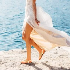 Elastic Gladiator Flat Sandals GOLD -DREAM PAIRS Sales 5 22