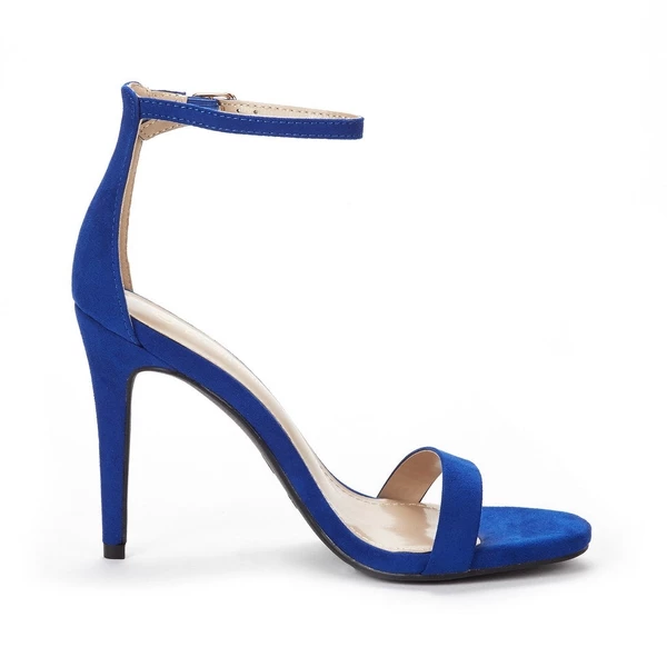 Ankle Strap High Heel Stiletto Sandals ROYAL BLUE 6 Ankle Strap High Heel Stiletto Sandals ROYAL BLUE - Image 4