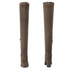 Chunky Thigh High Boots KHAKI