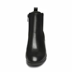 Chelsea Chunky Block Heel Booties BLACK PU -DREAM PAIRS Sales 5 64