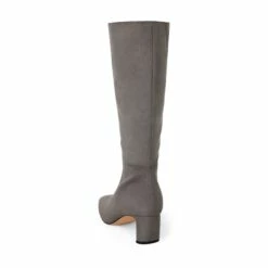 Suede Chunky Knee High Boots DARK GREY -DREAM PAIRS Sales 5 82
