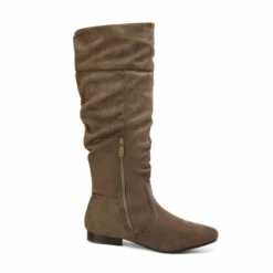 Winter Wide Calf Pull On Knee High Boots TAUPE -DREAM PAIRS Sales 5 85