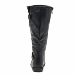 Fur Knee High Winter Boots BLACK