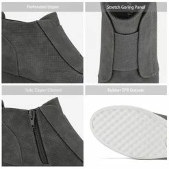 Platform Wedge Booties GREY -DREAM PAIRS Sales 6 24