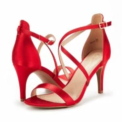 Open Toe Red Stiletto Sandals RED 12 Open Toe Red Stiletto Sandals RED -DREAM PAIRS Sales 6 3