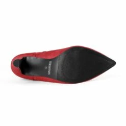 Thigh High Heeled Boots RED SUEDE -DREAM PAIRS Sales 6 31