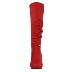 Knee High Heeled Boots RED 13 Knee High Heeled Boots RED -DREAM PAIRS Sales 6 68