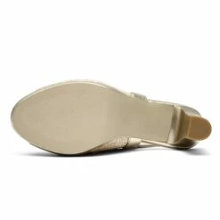 Chunky Heel Peep Toe Slingback Pumps GOLD -DREAM PAIRS Sales 6 92